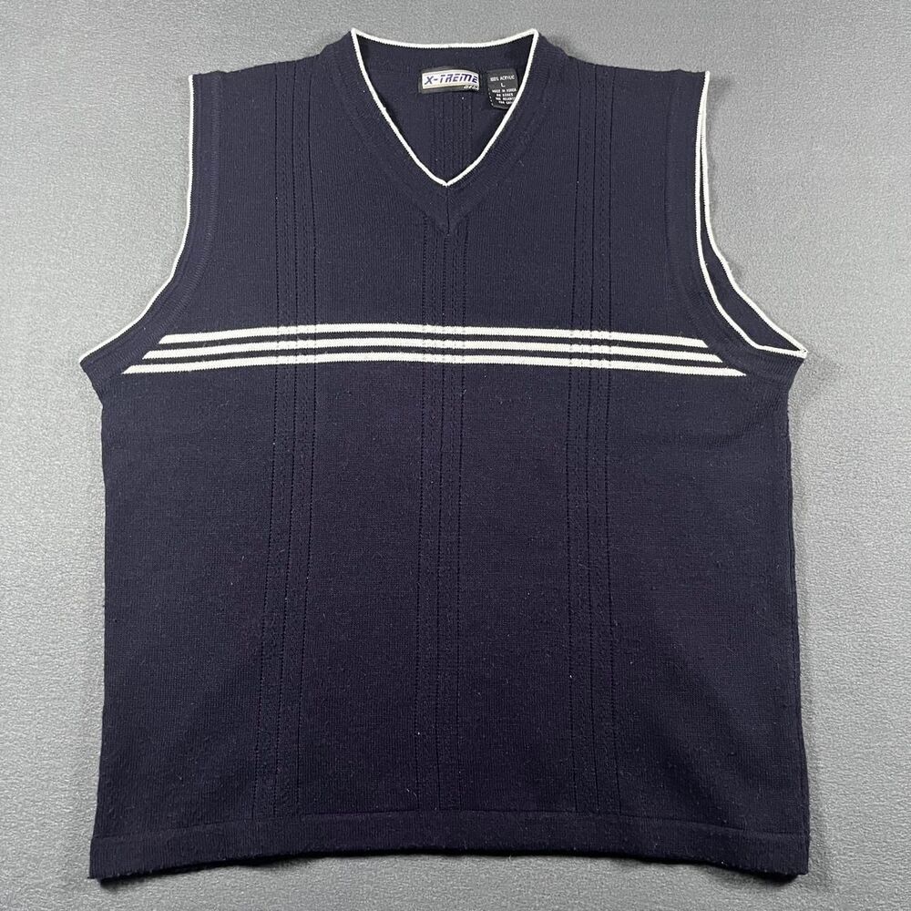 Unbranded Men's Navy and Blue Jumper